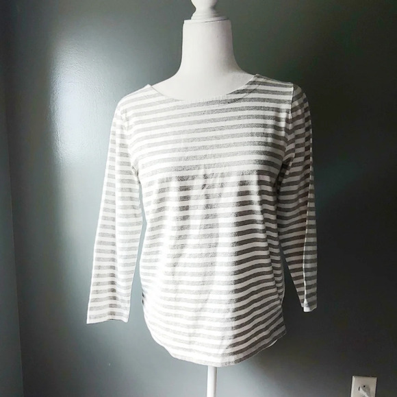 J.Crew Factory Striped Top - Picture 1 of 4